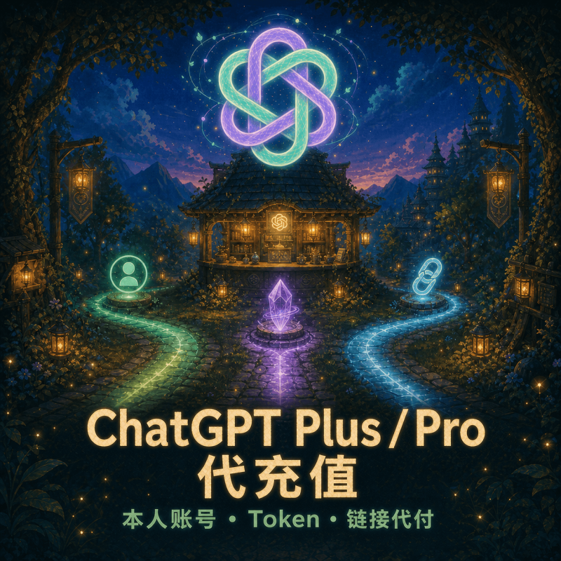 ChatGPT Go / Plus / Pro代充充值｜账号、Token、链接代付｜80元起